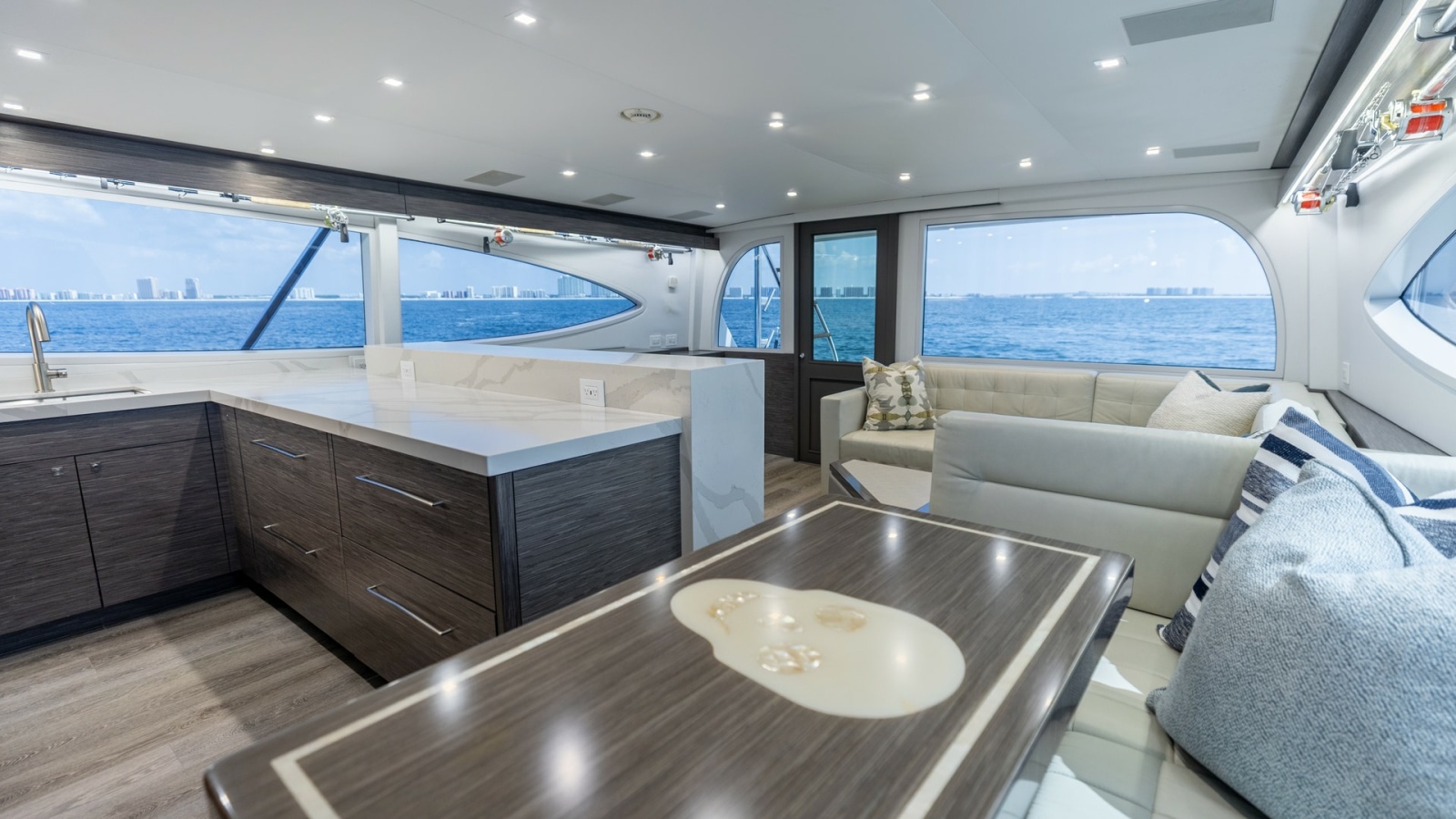 2021 65 Hatteras GT On the DL Salon-Galley (12)