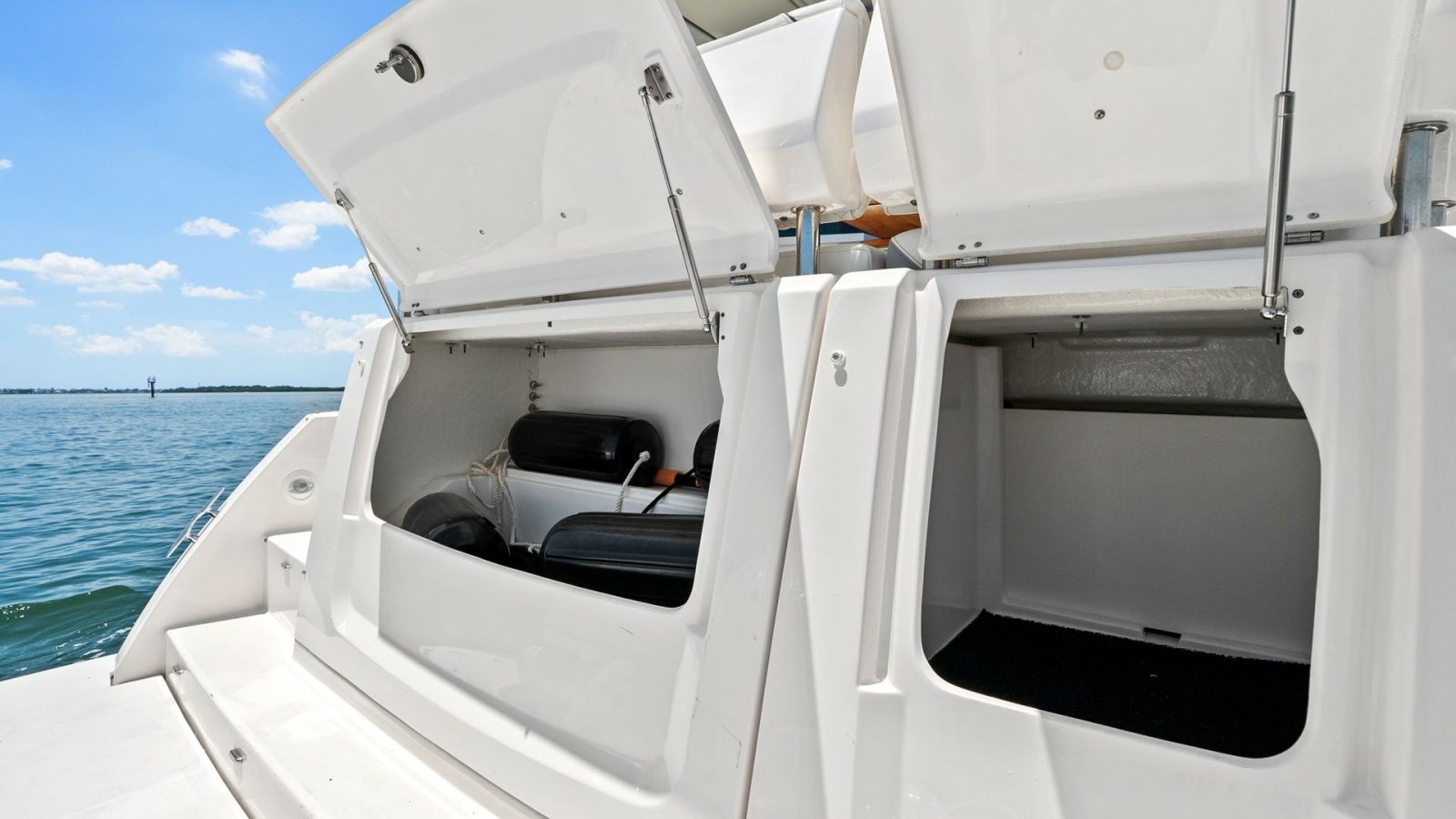 Transom Storage Compartments