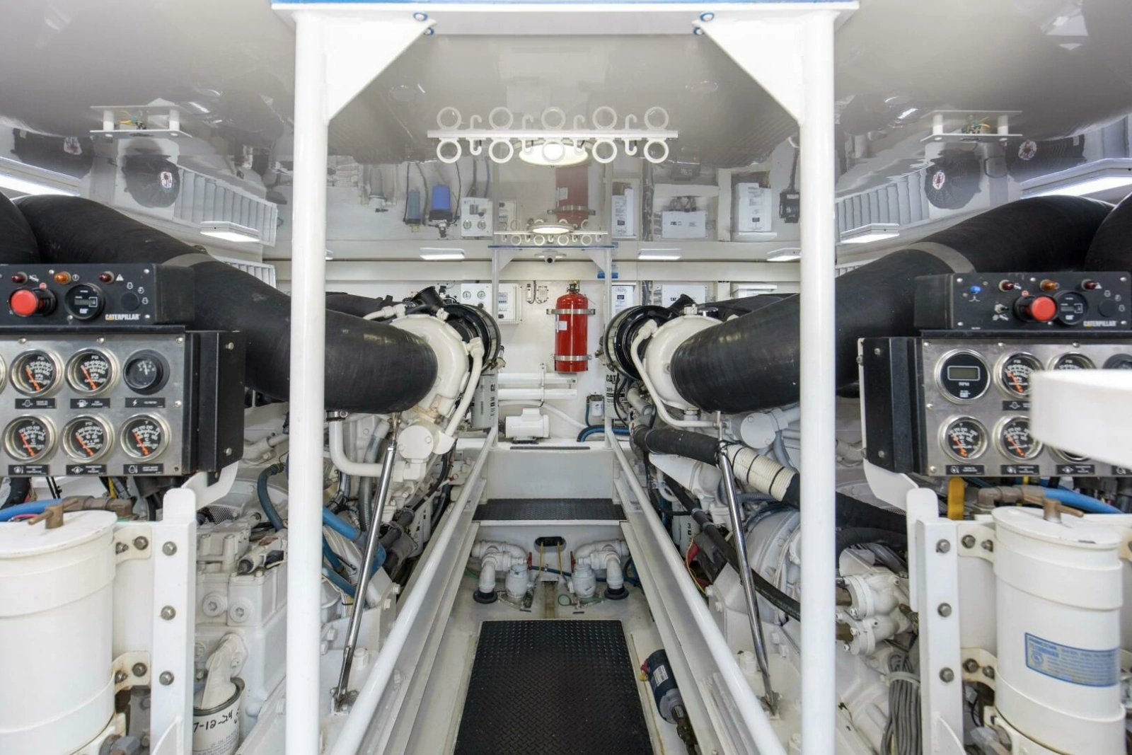 2007 64 Viking Enclosed Bridge Reel Blues Engine Room