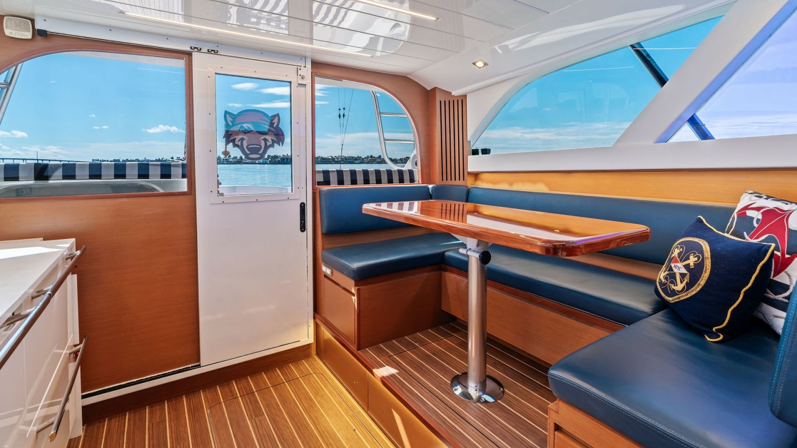 Flybridge Interior Dining Area