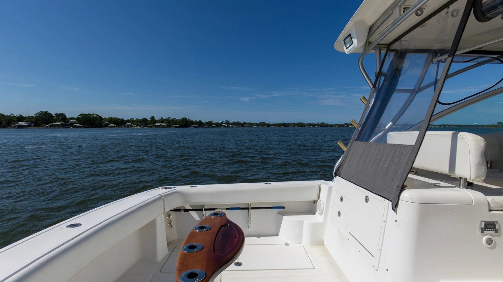 Aft Deck with Fishing Rod Holders