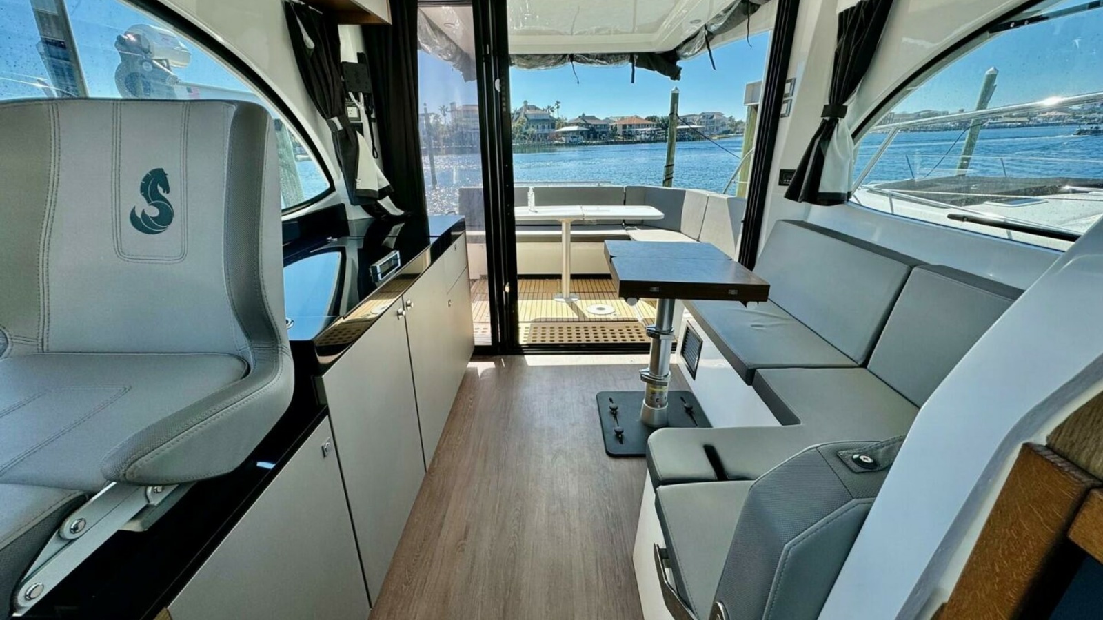Interior Salon with Helm and Seating