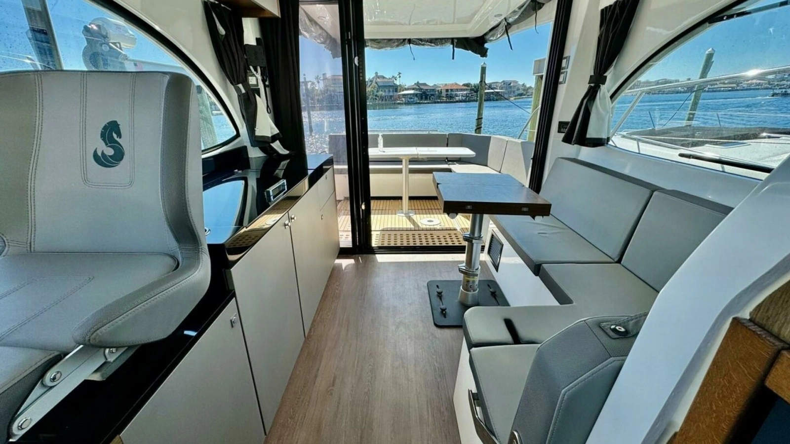Interior Salon with Helm and Seating