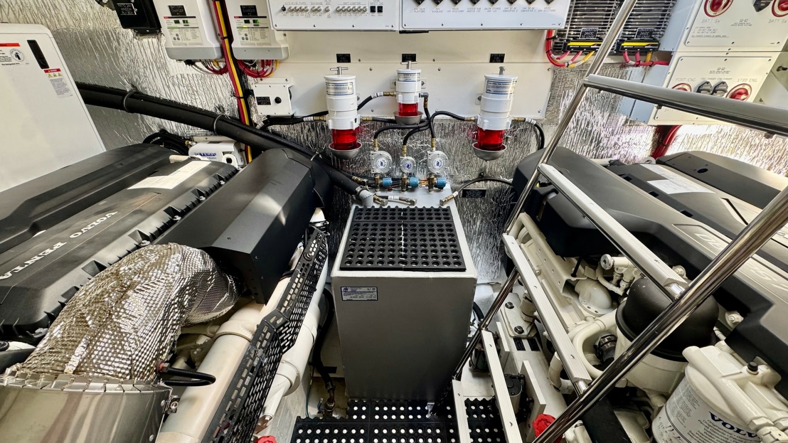 Engine Room with Twin Volvo Engines