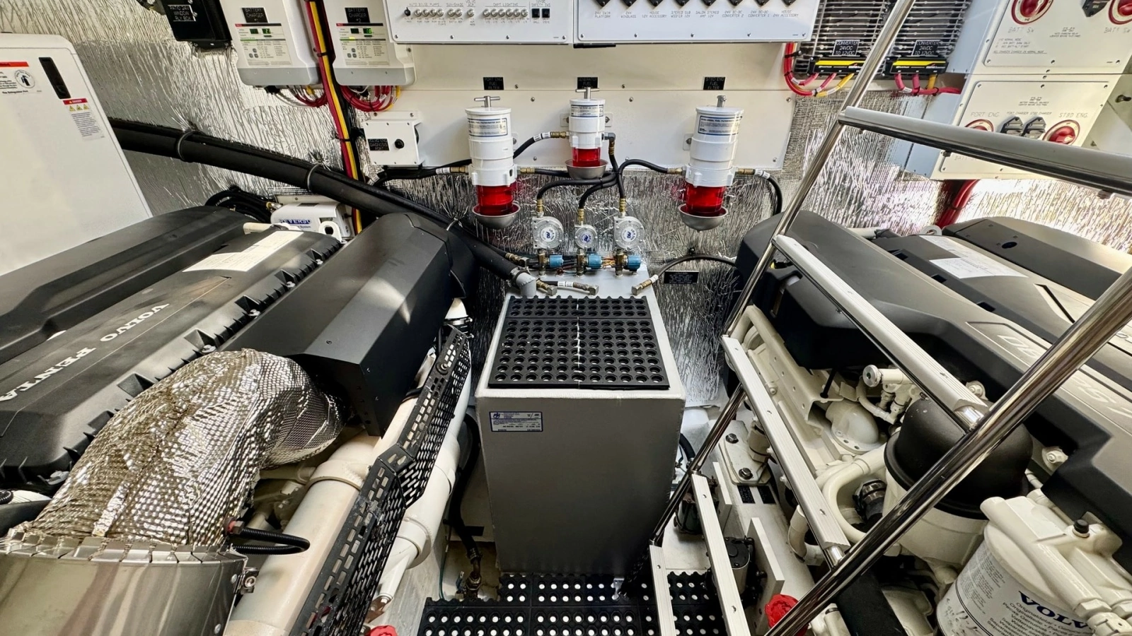 Engine Room with Twin Volvo Engines