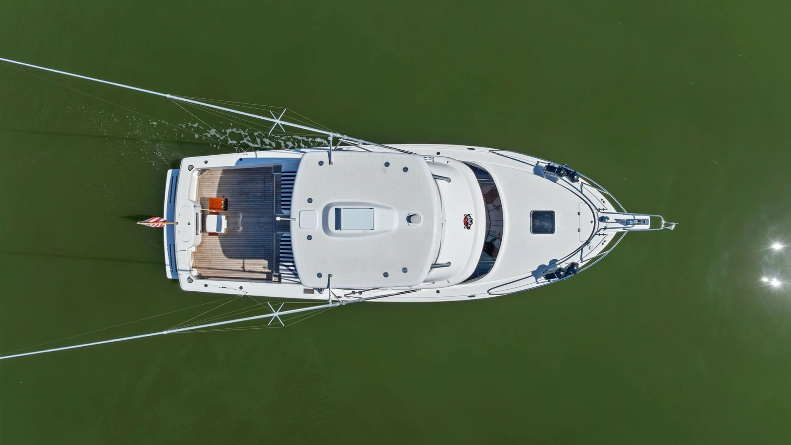 Aerial View of Flybridge and Deck