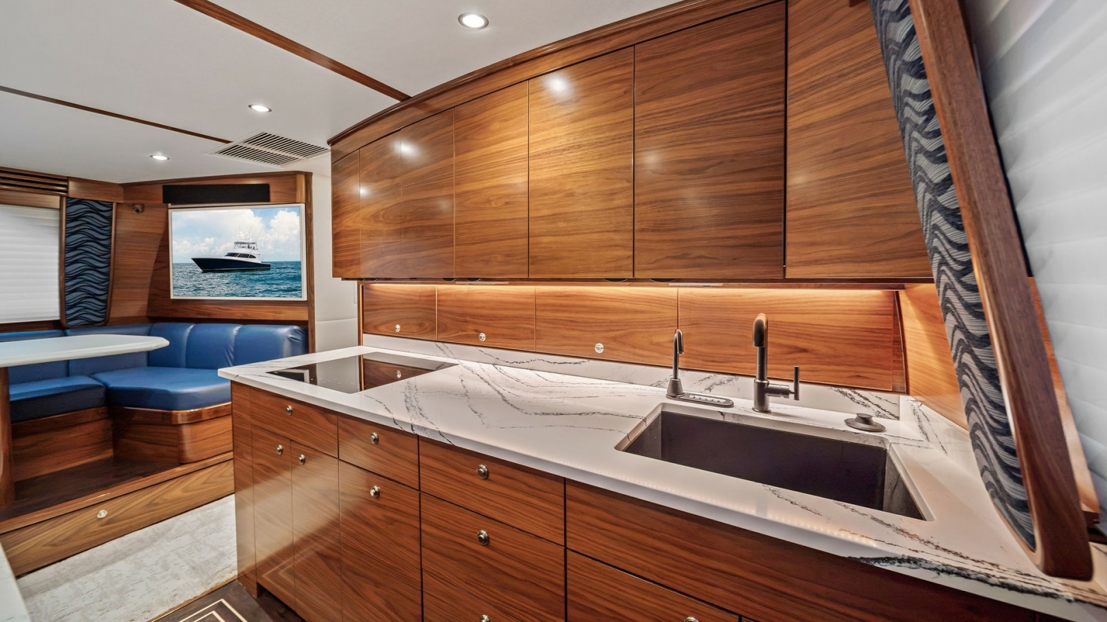 Modern Galley with Dual Sinks