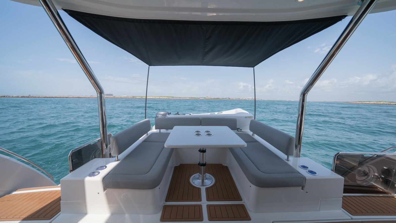 Aft Deck Lounge with Sunshade