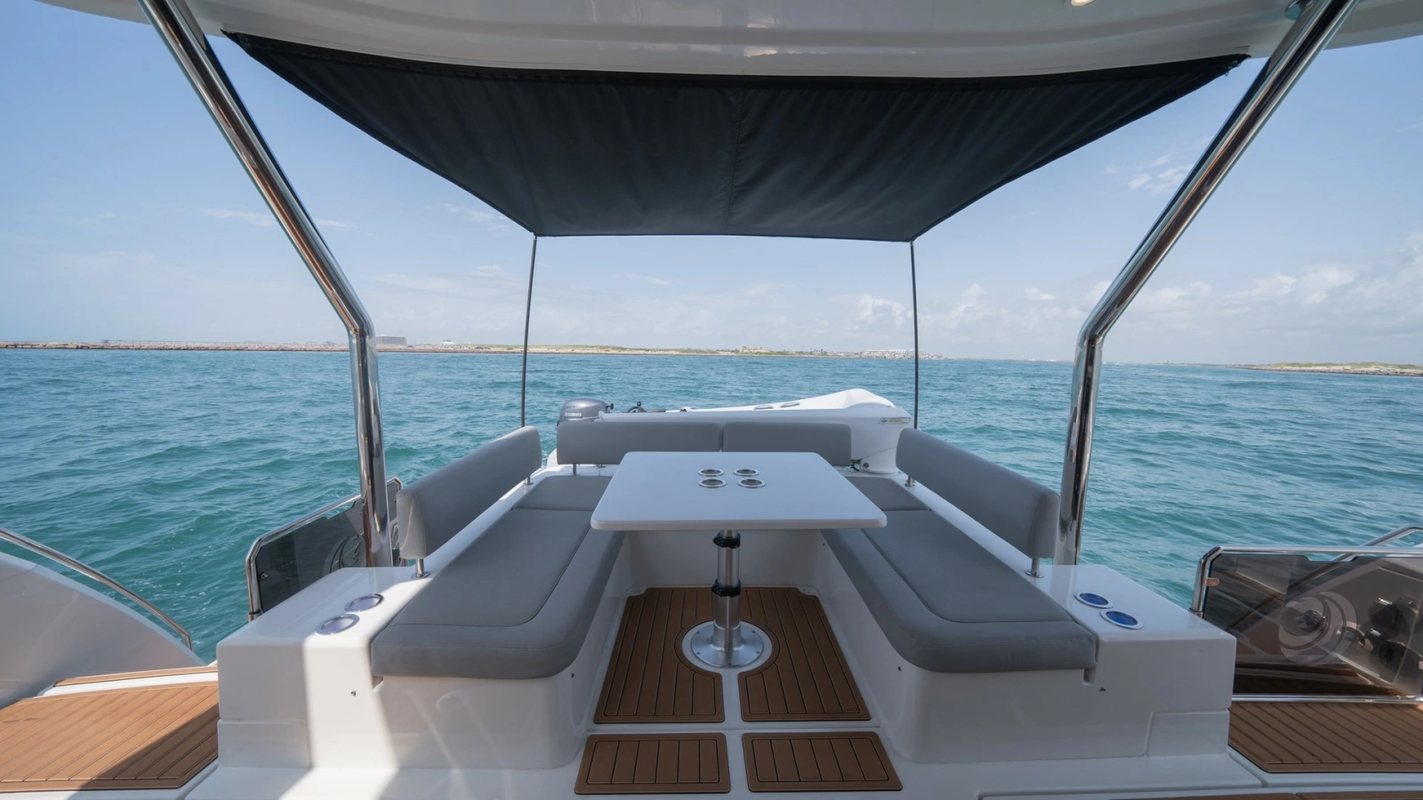 Aft Deck Lounge with Sunshade
