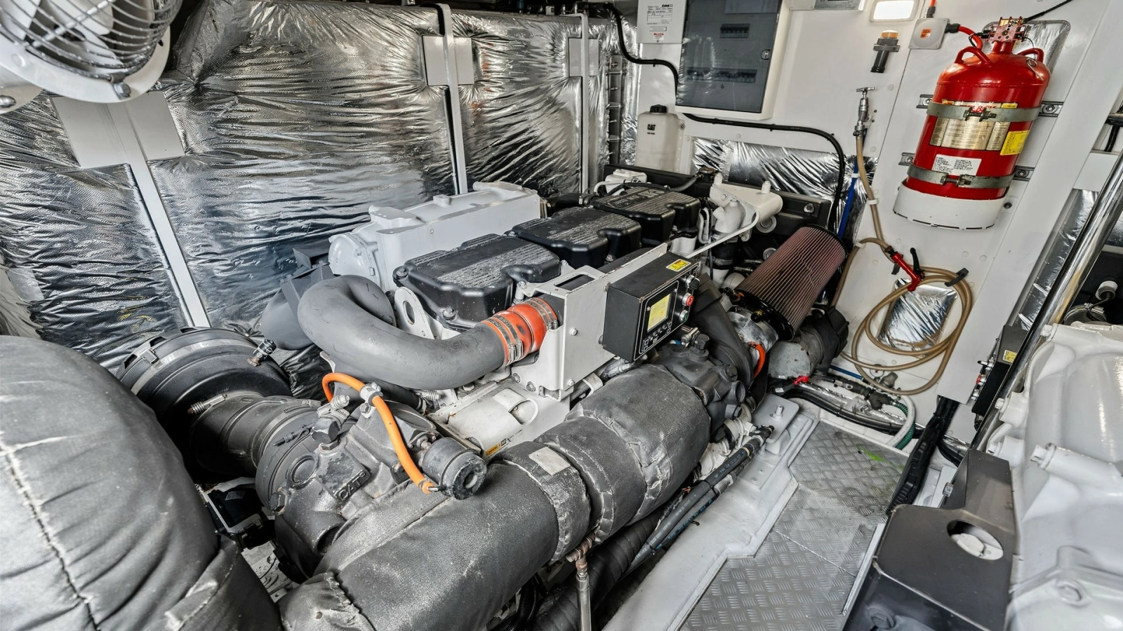 Engine Room with Diesel Engine