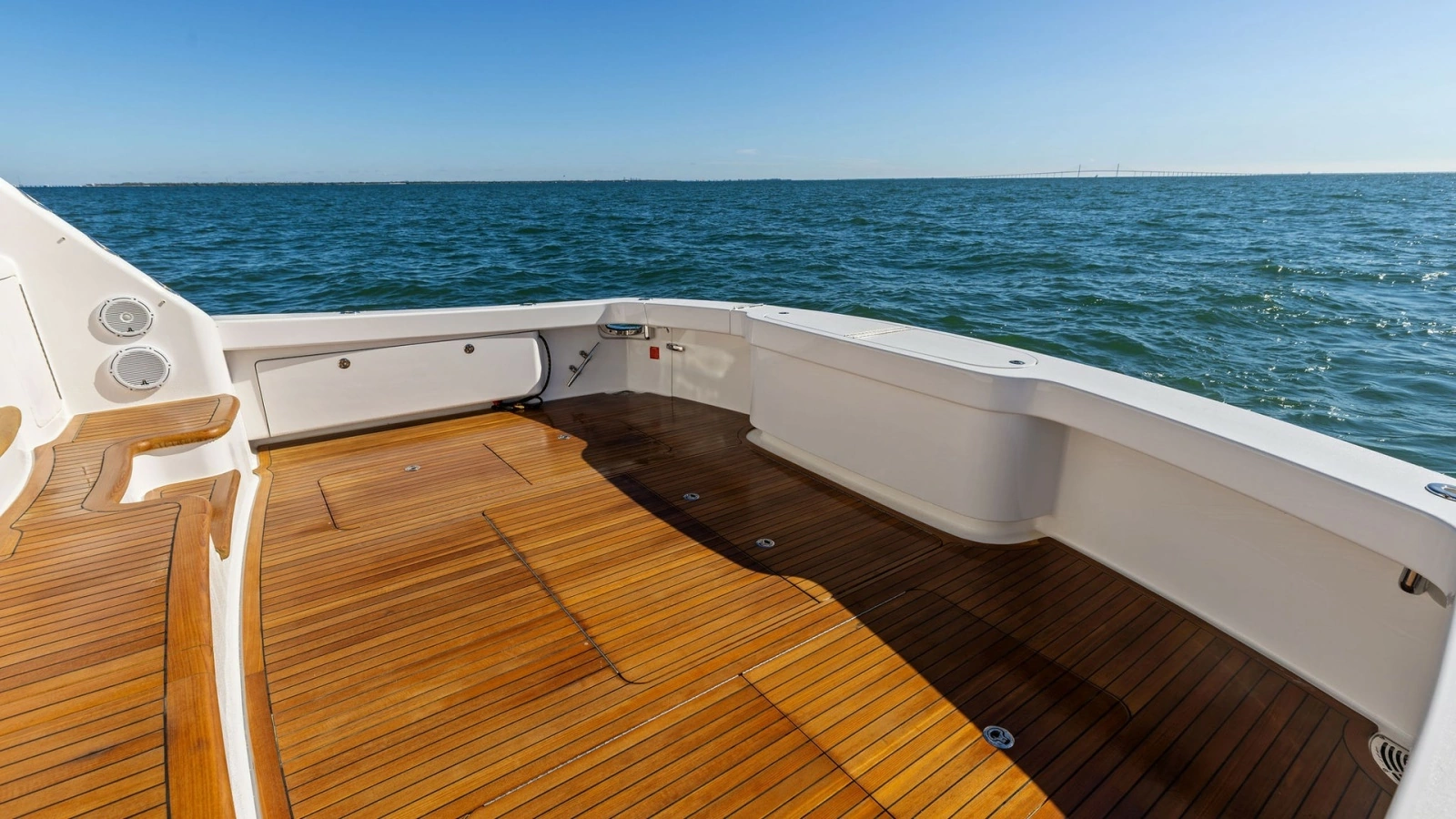 Spacious Teak Cockpit Deck