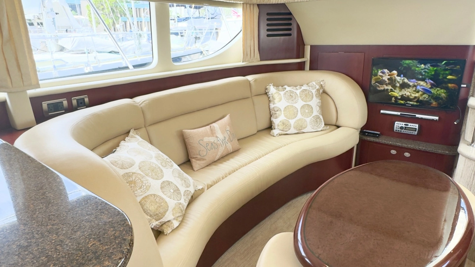Luxurious Salon with Curved Seating