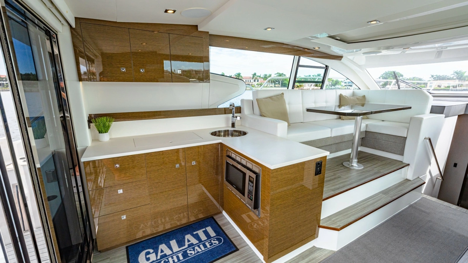 Cockpit Galley and Seating Area