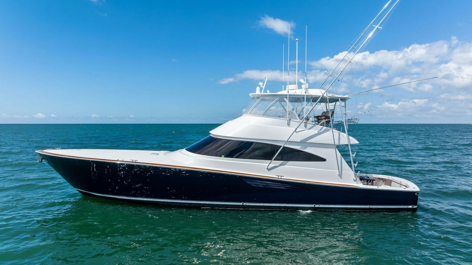 Starboard Profile of Viking 68 Convertible