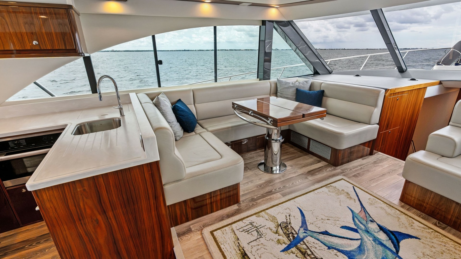 Enclosed Bridge Salon with Galley