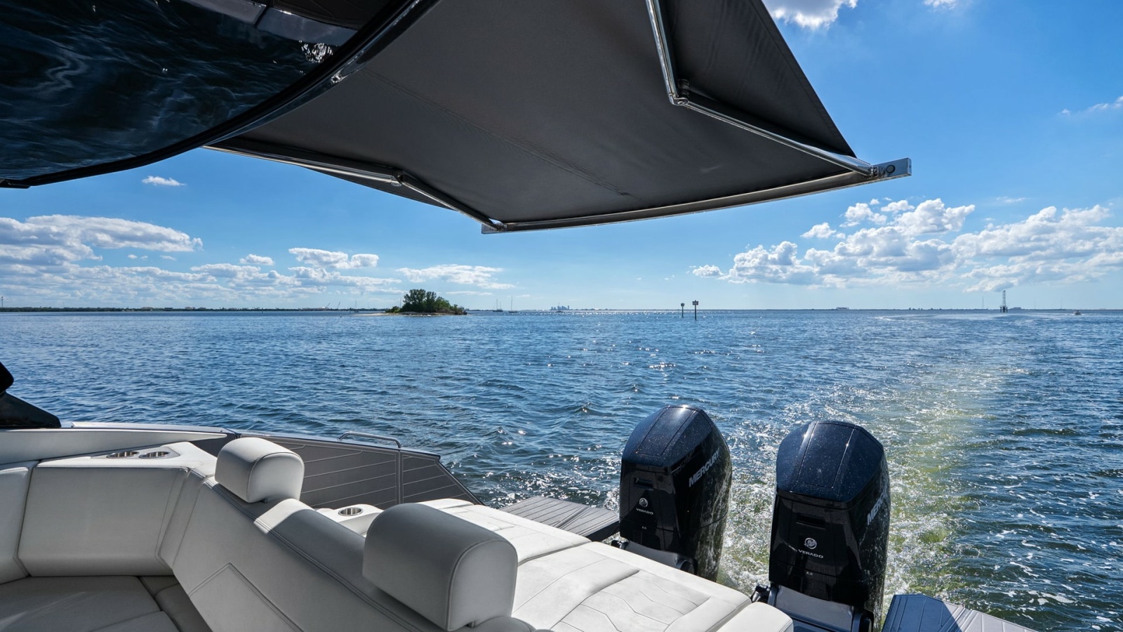 Aft Deck with Twin Outboards