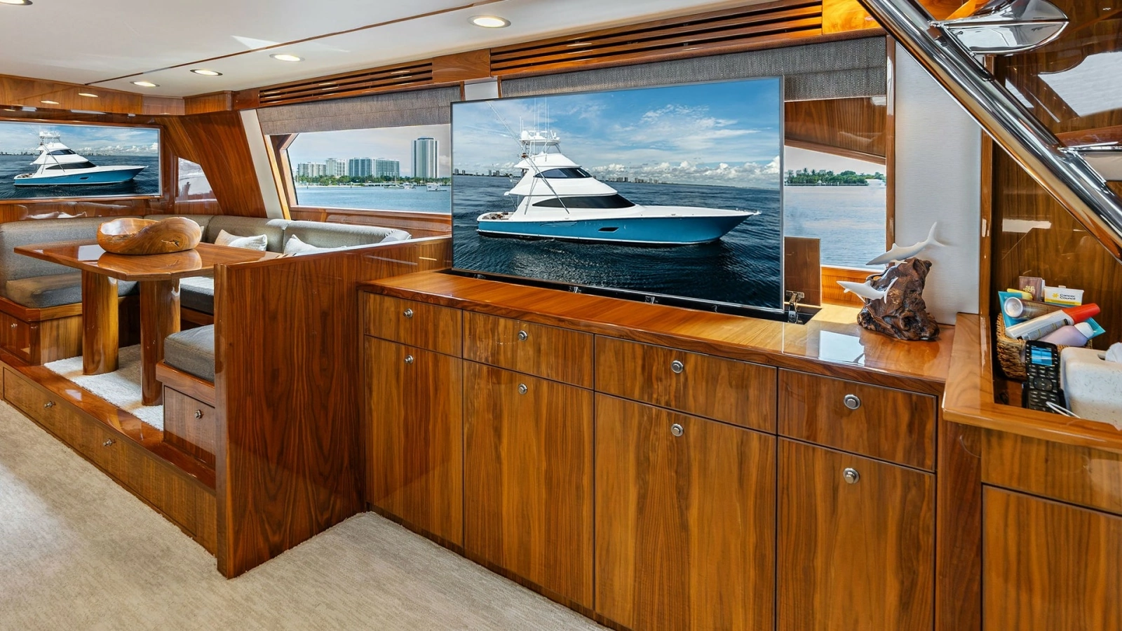 Salon with Entertainment Center