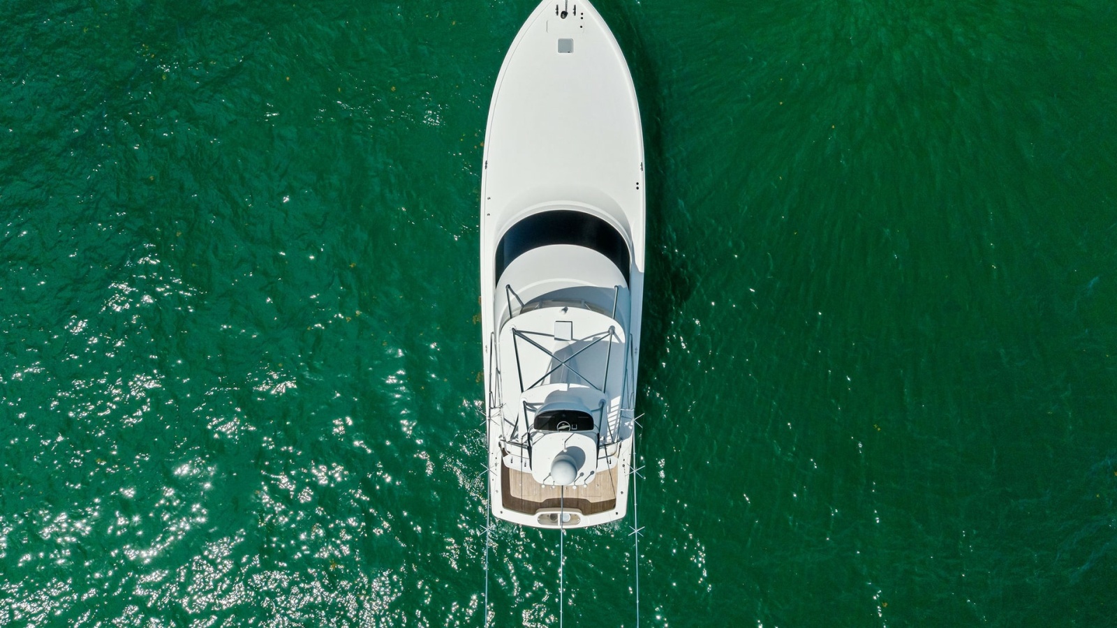 Aerial View of Flybridge and Bow