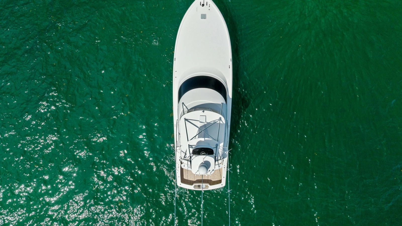 Aerial View of Flybridge and Bow