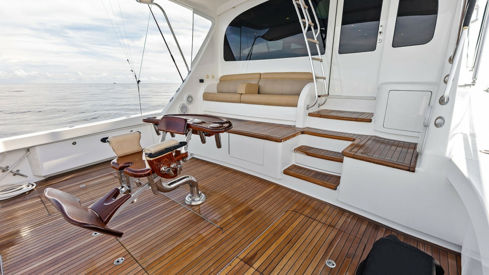 Spacious Aft Deck with Teak Flooring