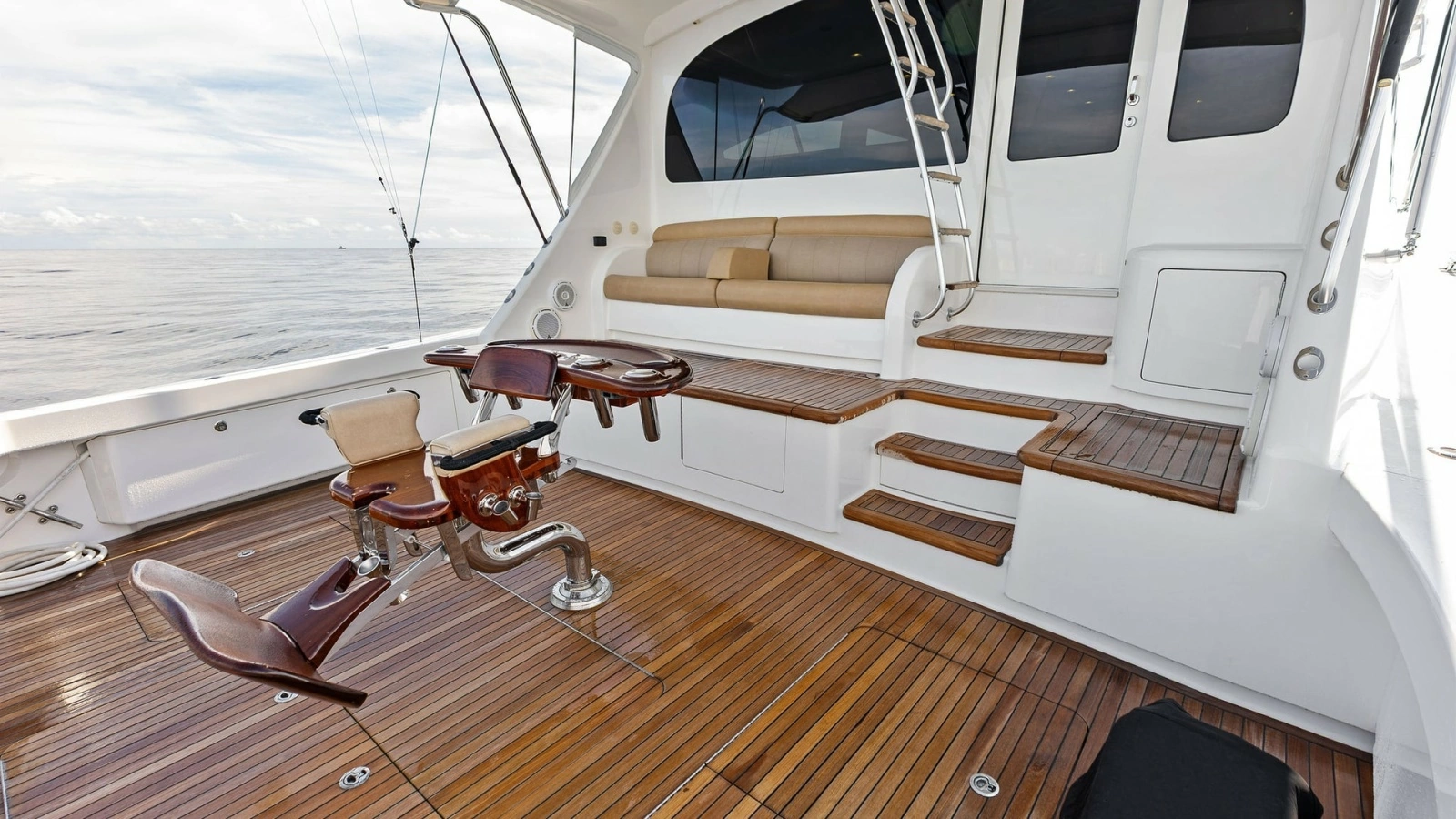 Spacious Aft Deck with Teak Flooring