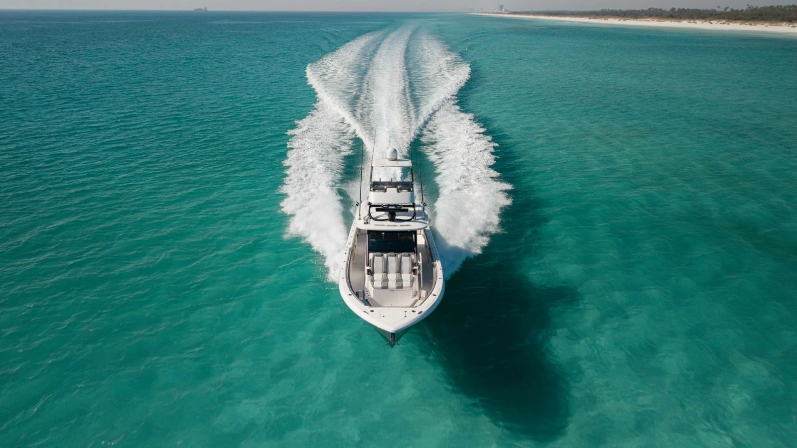 Aerial View of Bow at Speed
