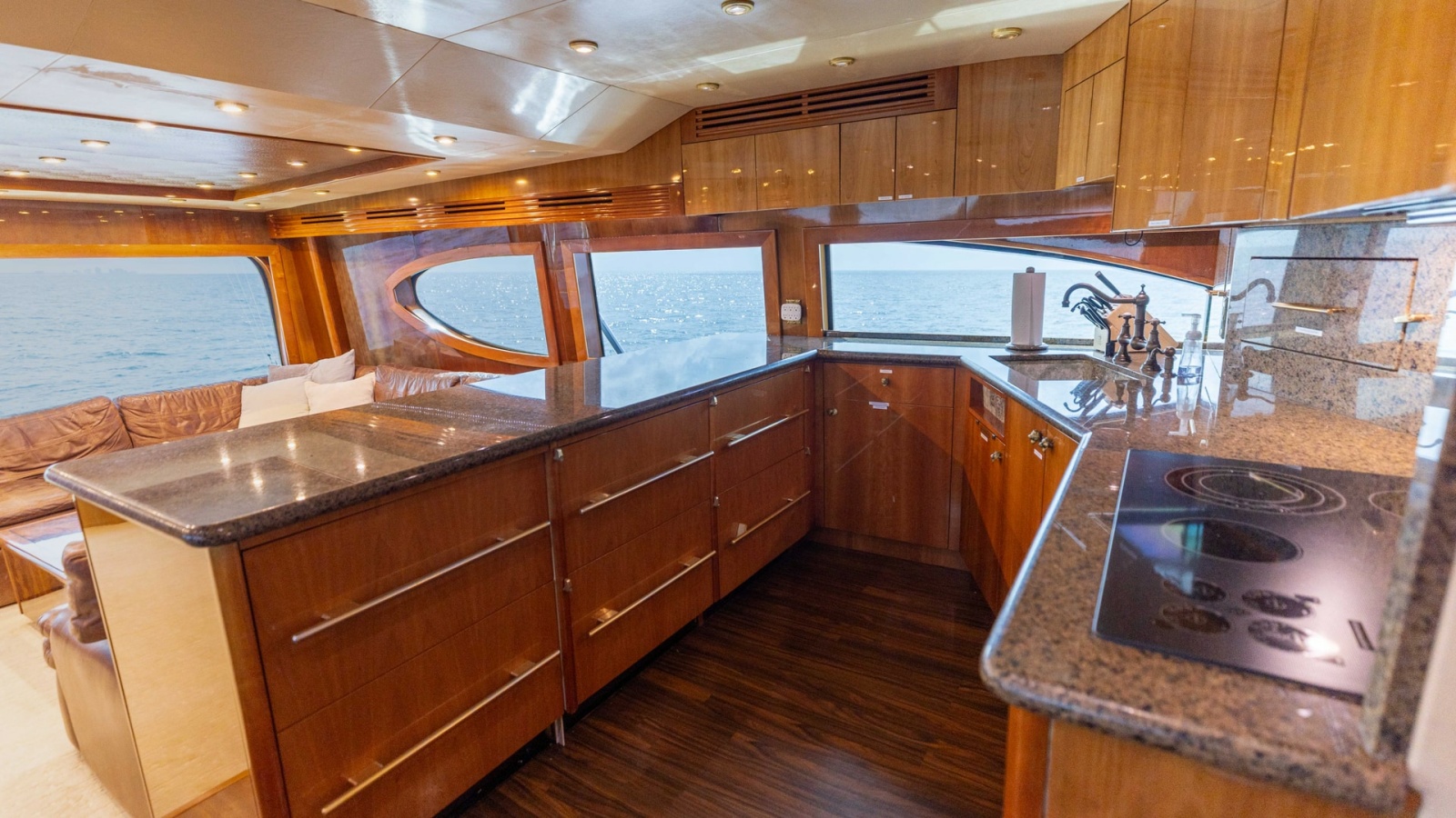 2007 Hatteras 68 Convertible- KEMOSABE- Galley