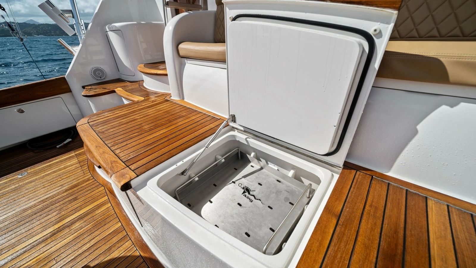 Teak Cockpit with Built-In Storage