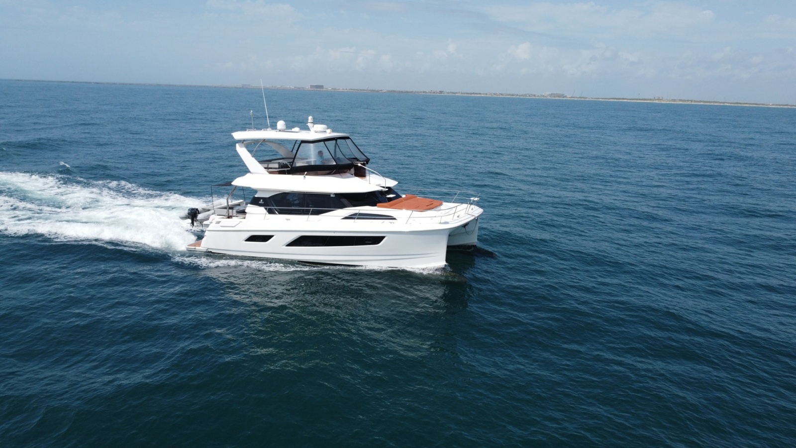 Aquila 44 CAT Cruising Side View