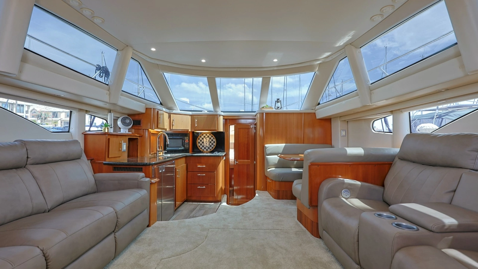 Spacious Salon with Panoramic Windows