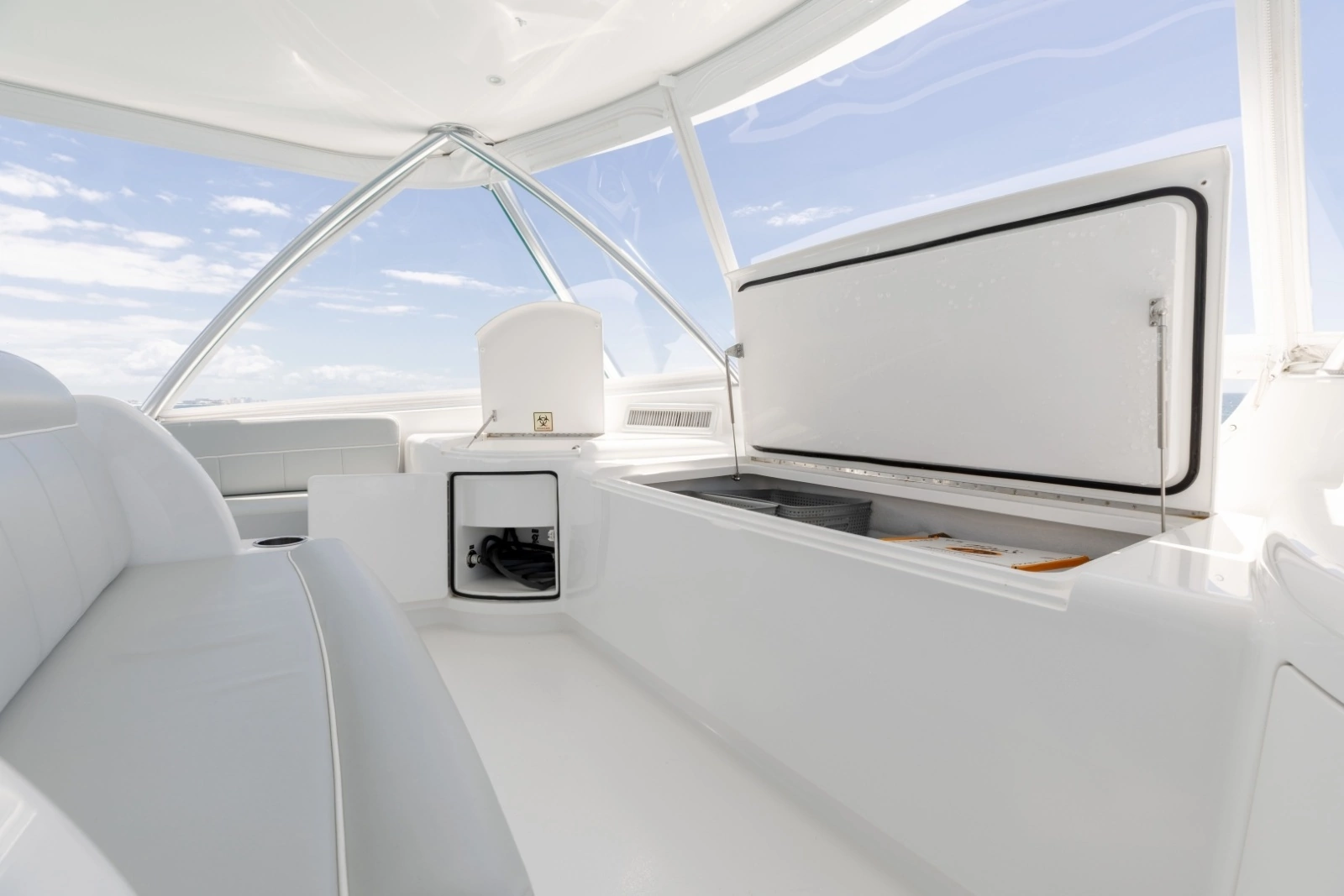2023 Viking 72 Convertible- TEAM SUPREME- Helm Storage