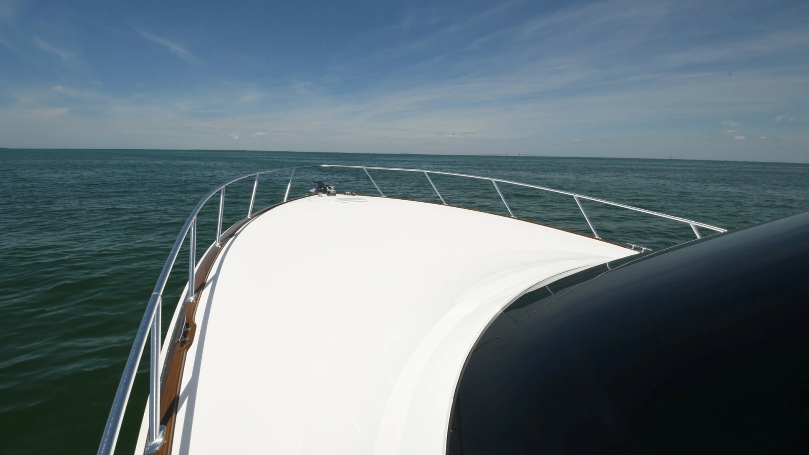 Bow View Underway on Open Sea