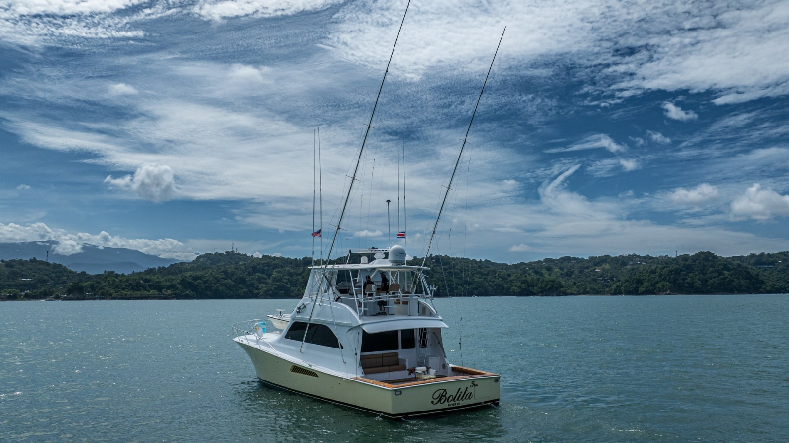 Aft View with 2002 Viking 61 Convertible