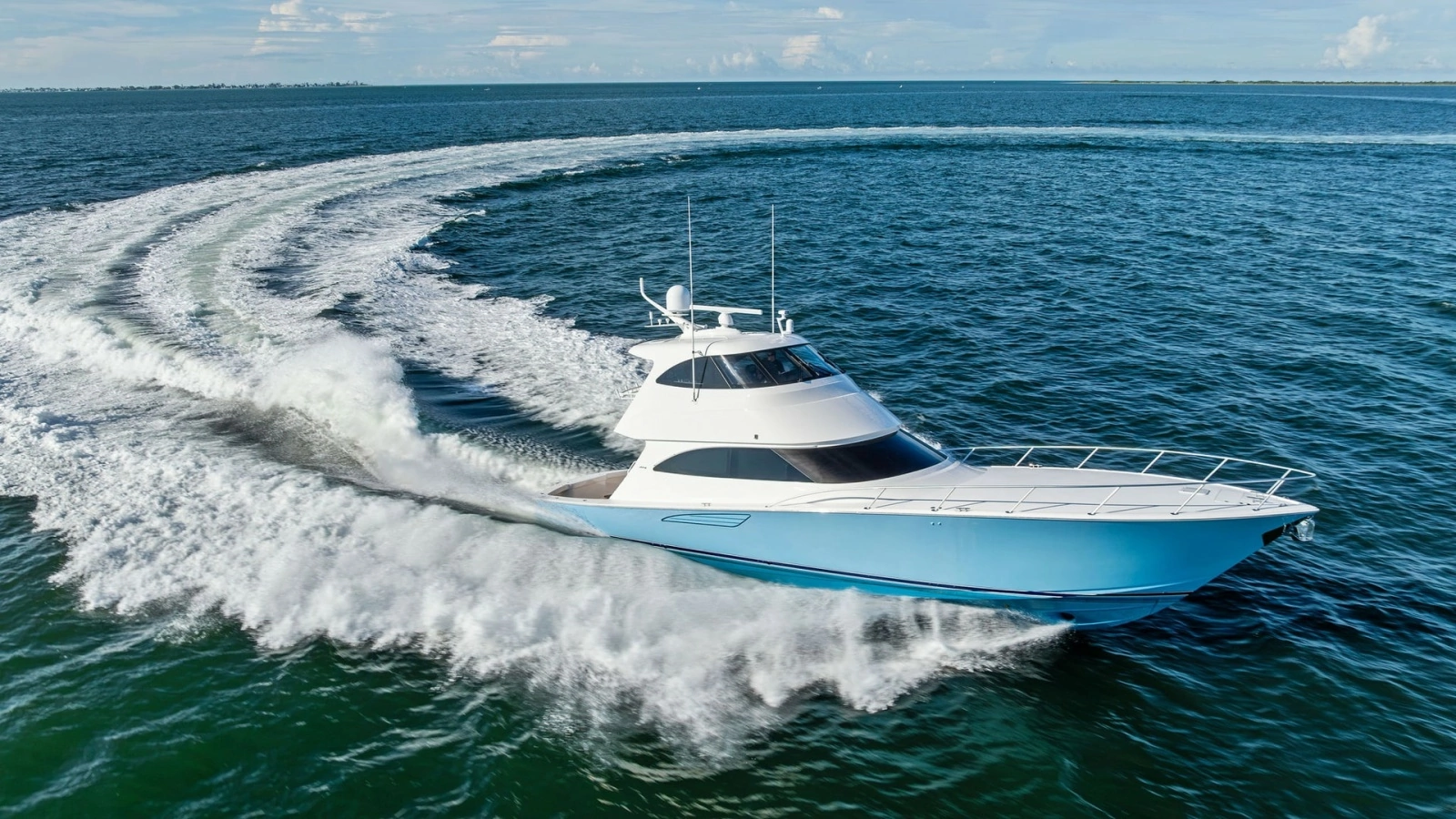 Viking 62 Enclosed Bridge in Action