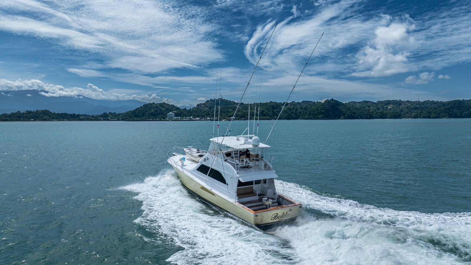 Aerial View of 2002 Viking 61 Convertible