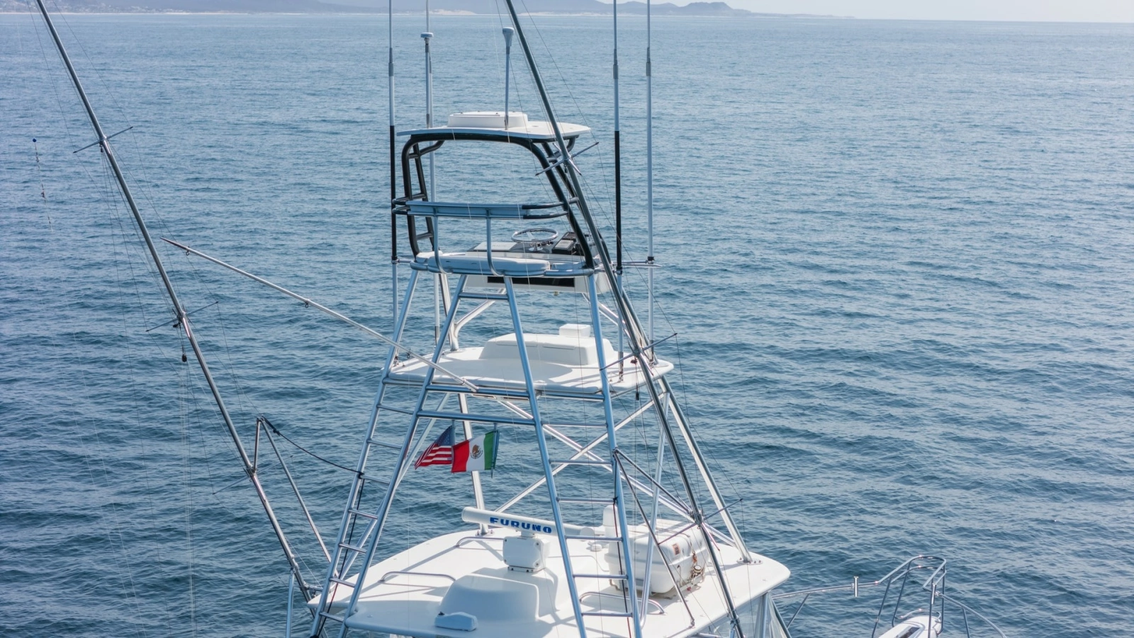 2009 Viking 50 Convertible "Jammin" - Tower Provides Excellent Visibility for Navigation and Fishing.