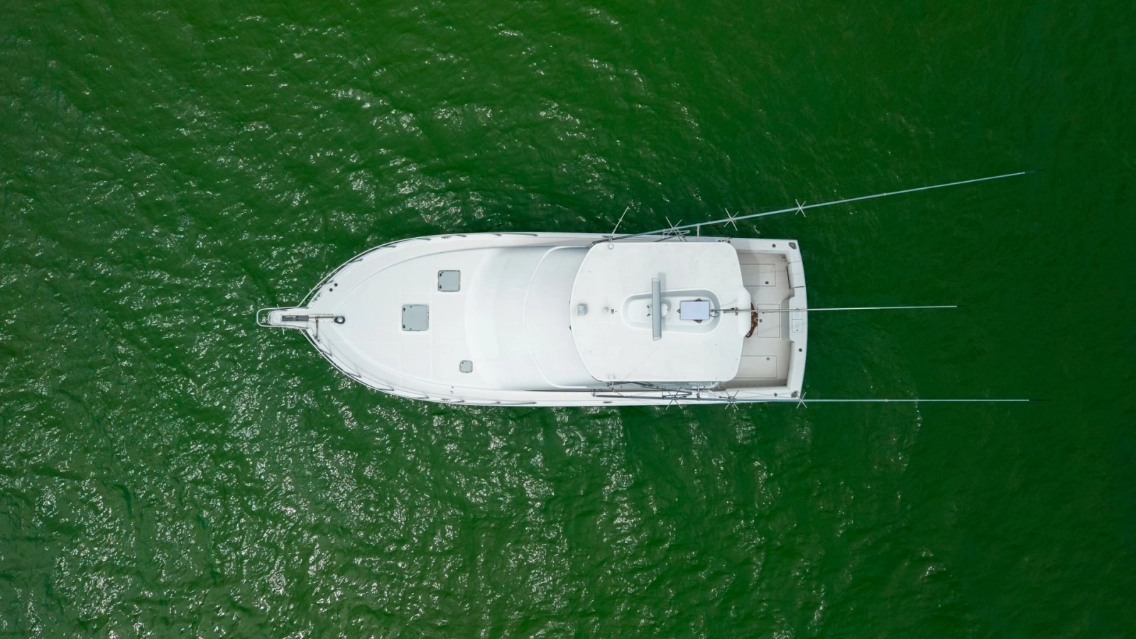 Aerial View of Flybridge and Deck