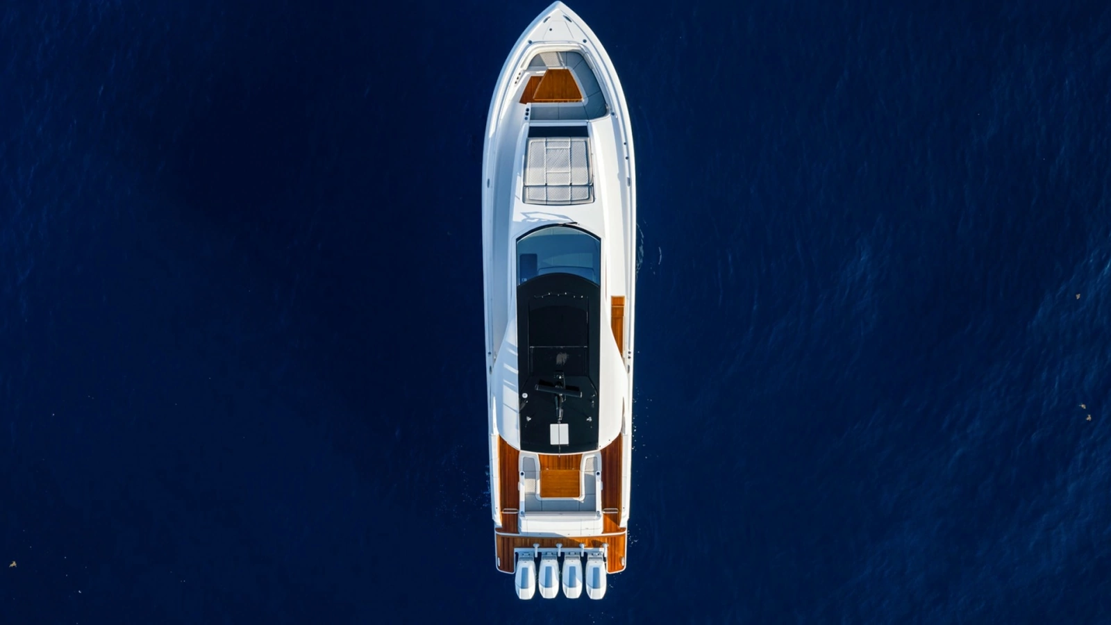 Aerial View of Deck Layout - Valhalla 55 Sport Yacht