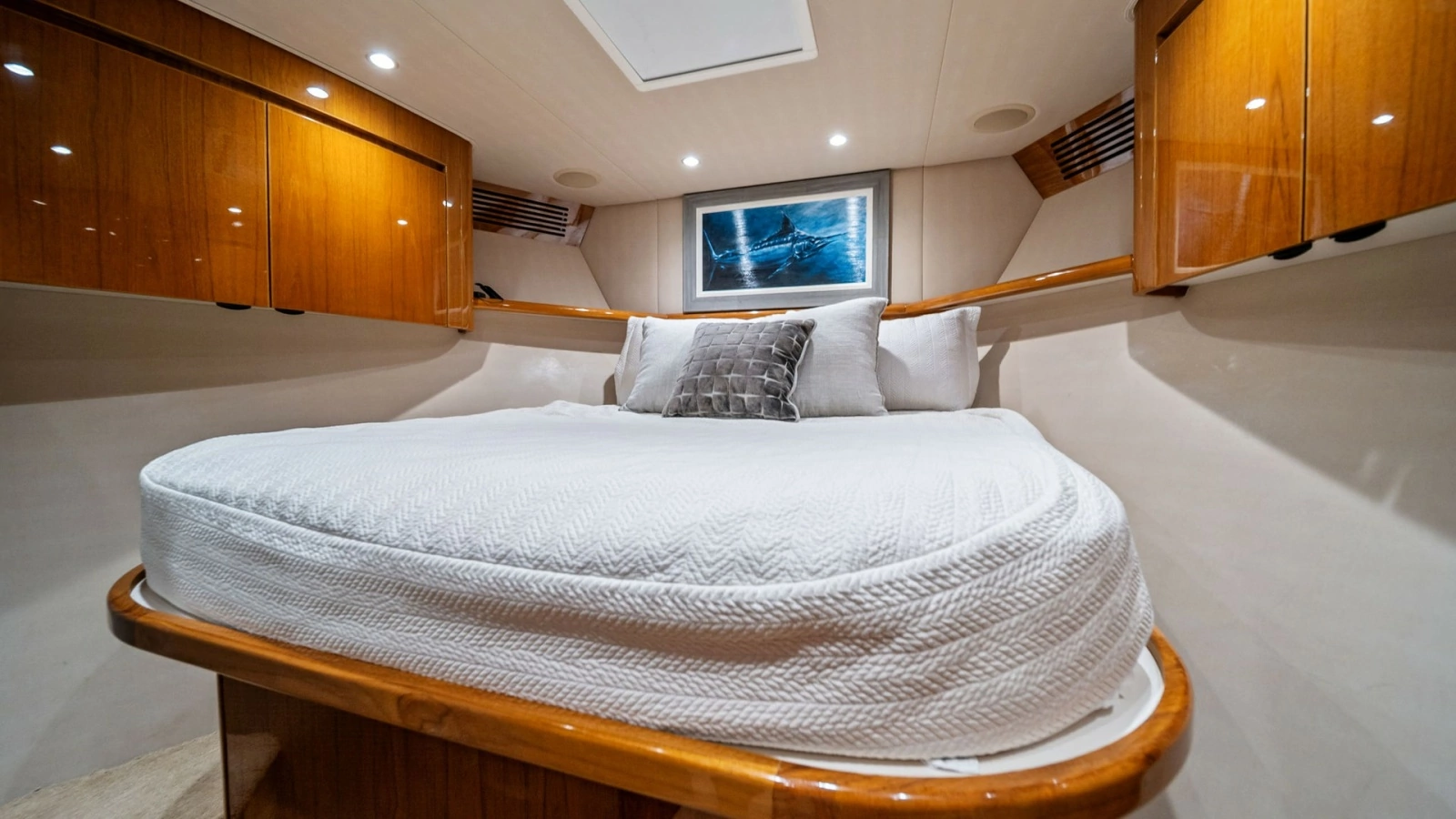 Forward Stateroom with Plush Bedding