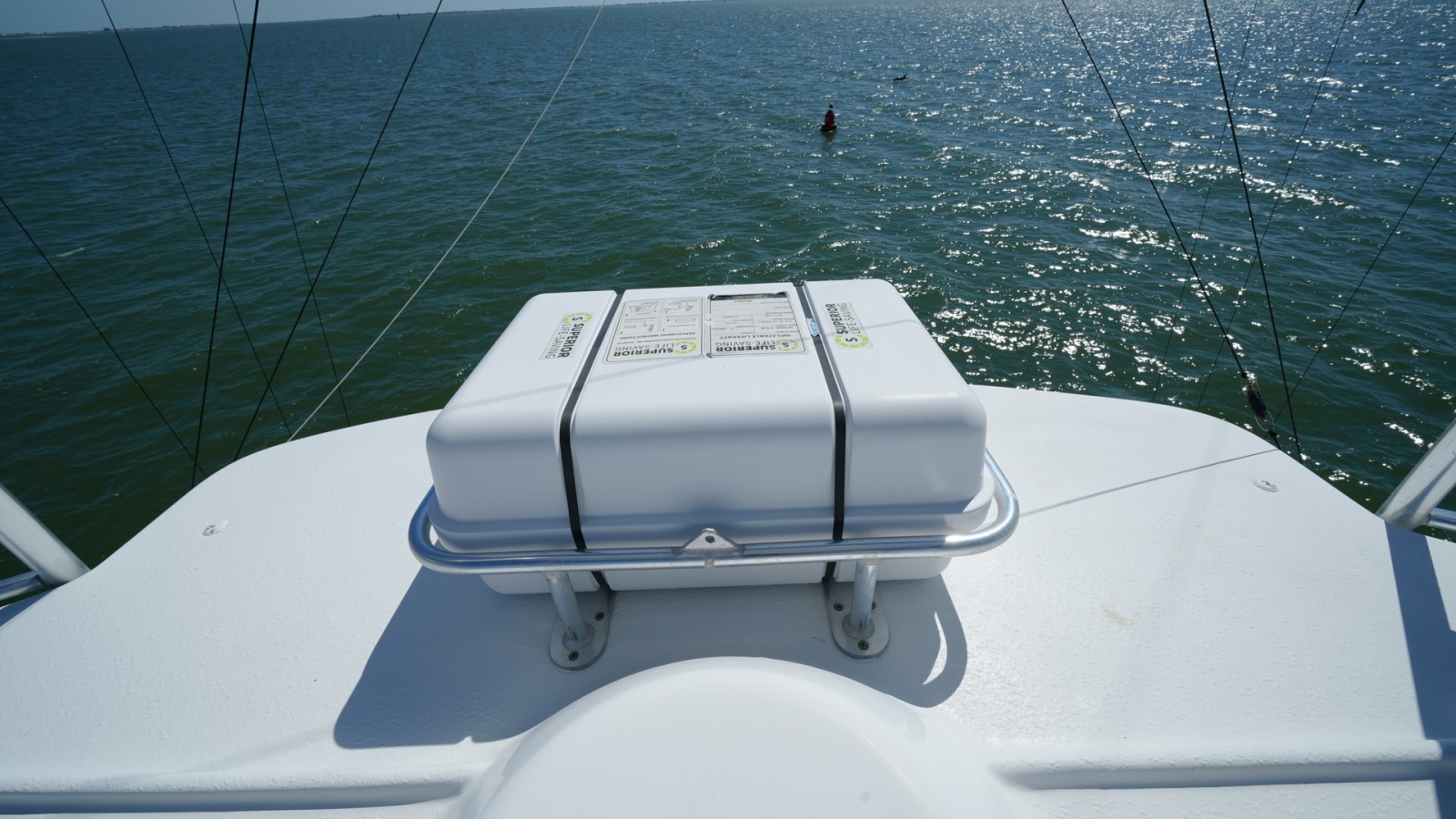 Flybridge Bow with Life Raft Storage