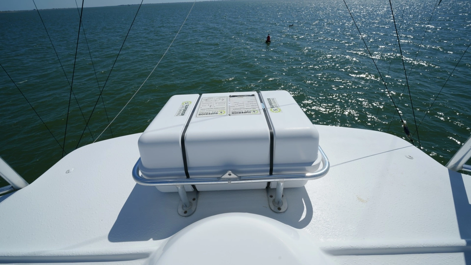 Flybridge Bow with Life Raft Storage