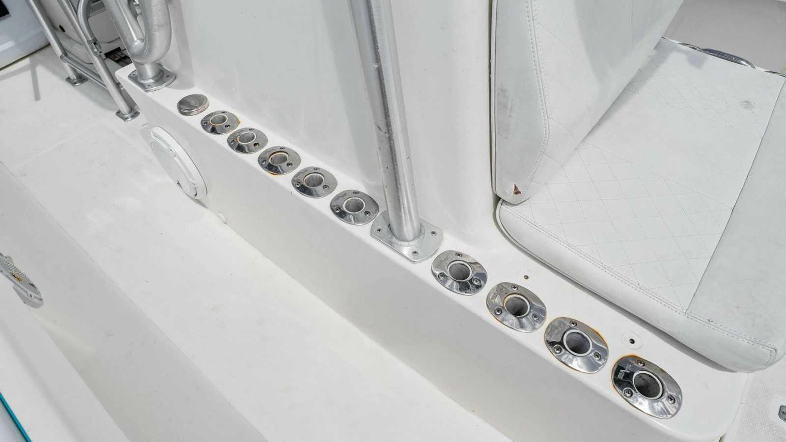 Fishing Rod Holders and Seating Area