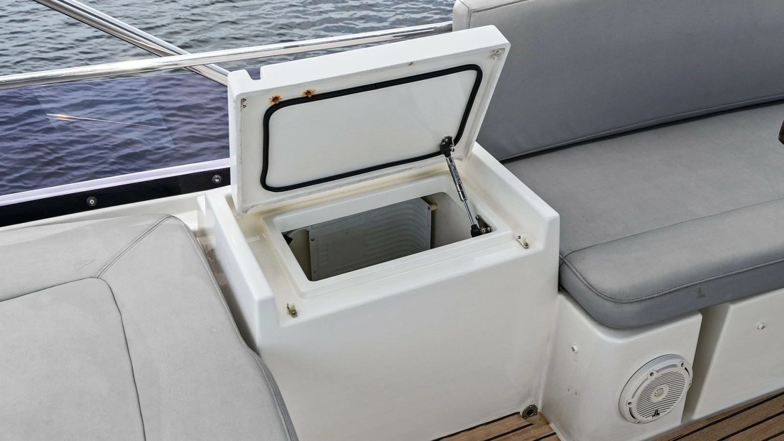 Flybridge Seating with Storage Compartment