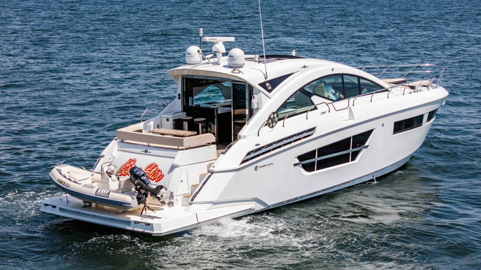 2017 Cruisers 60 Cantius, 'Rising Star' - Aft Deck and Swim Platform View