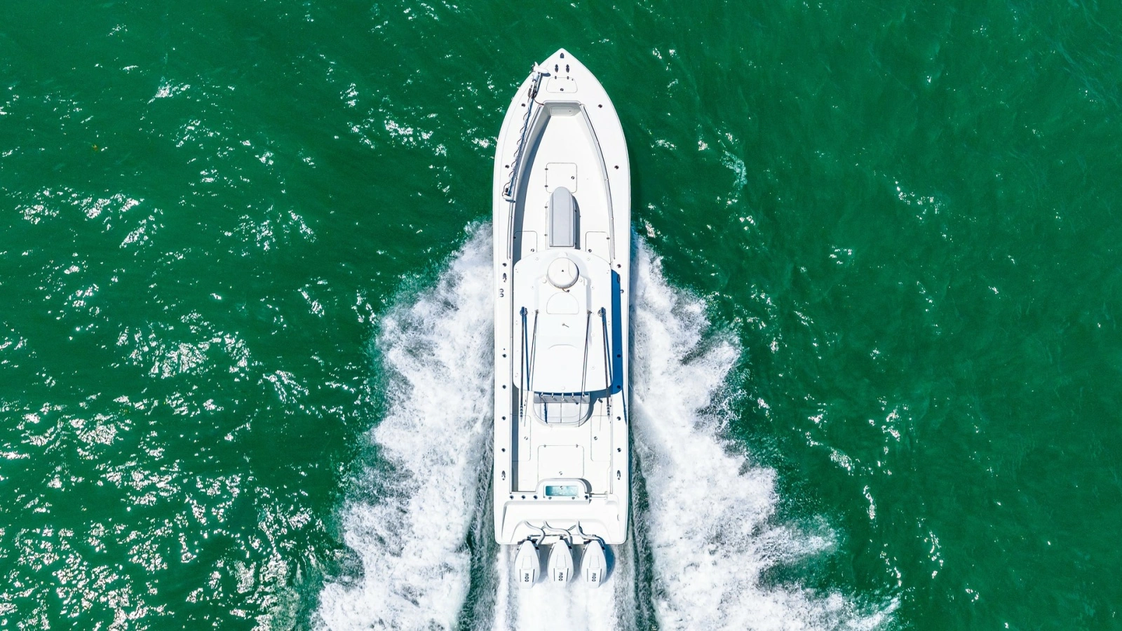 Aerial View of 36 Offshore in Motion
