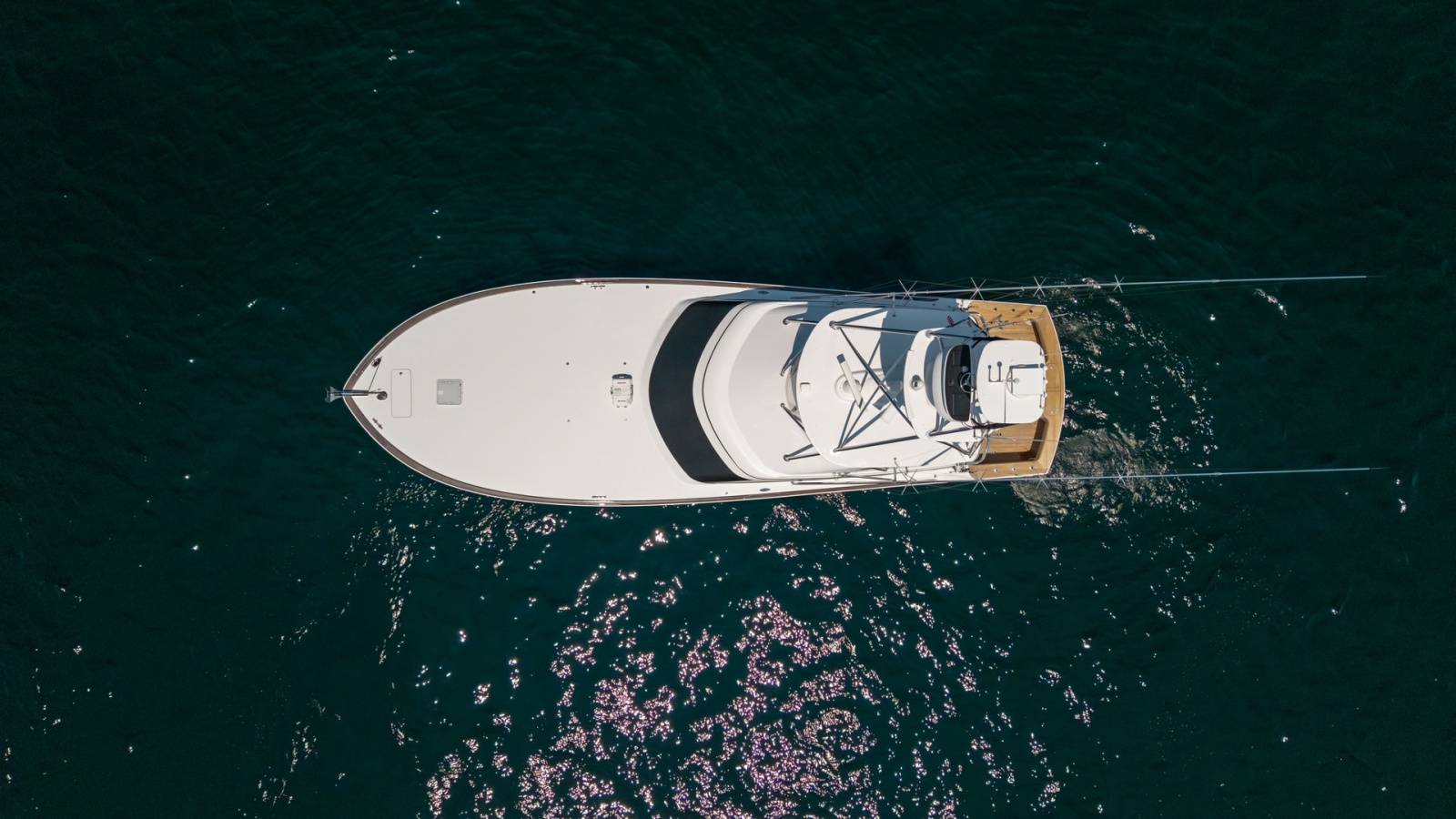 2021 65 Hatteras GT On the DL Top Profile