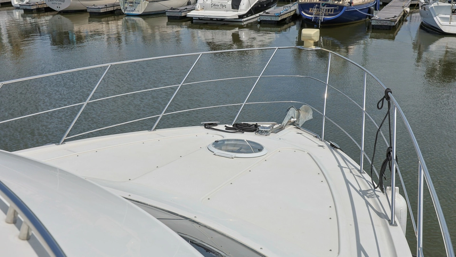 Bow Deck with Railings View