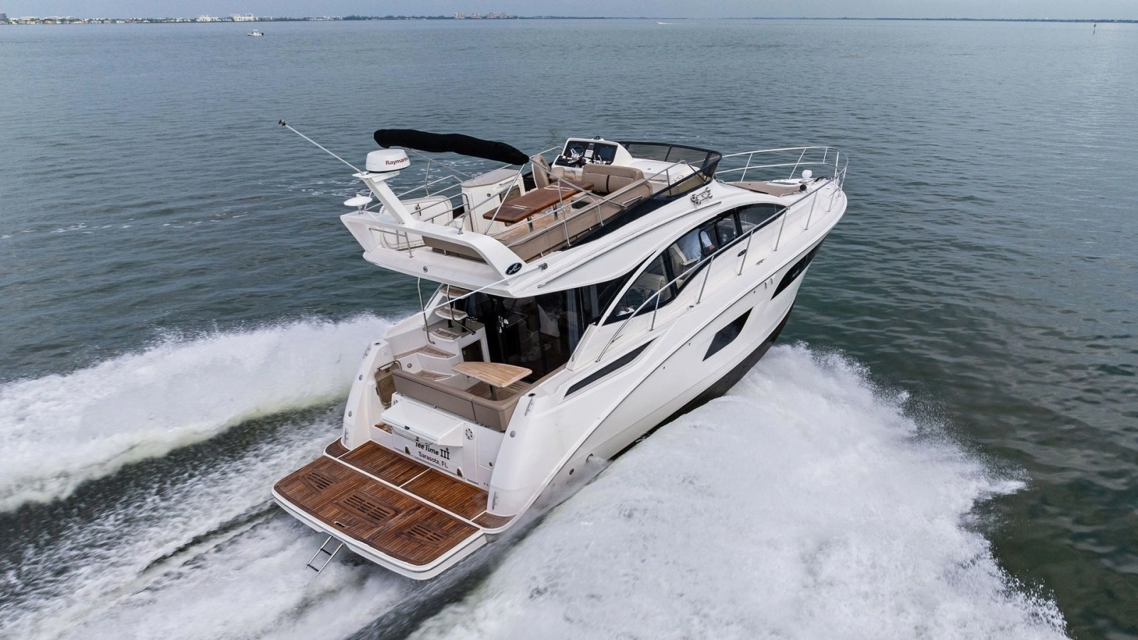 Aerial View of Flybridge and Aft Deck