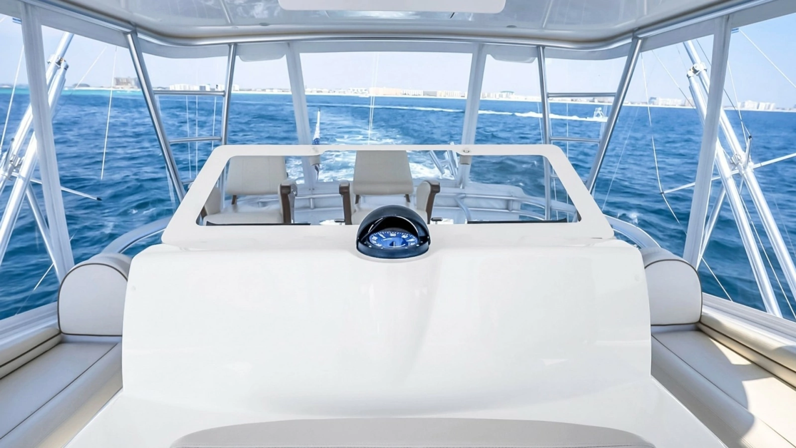 Flybridge Helm Station with Ocean View