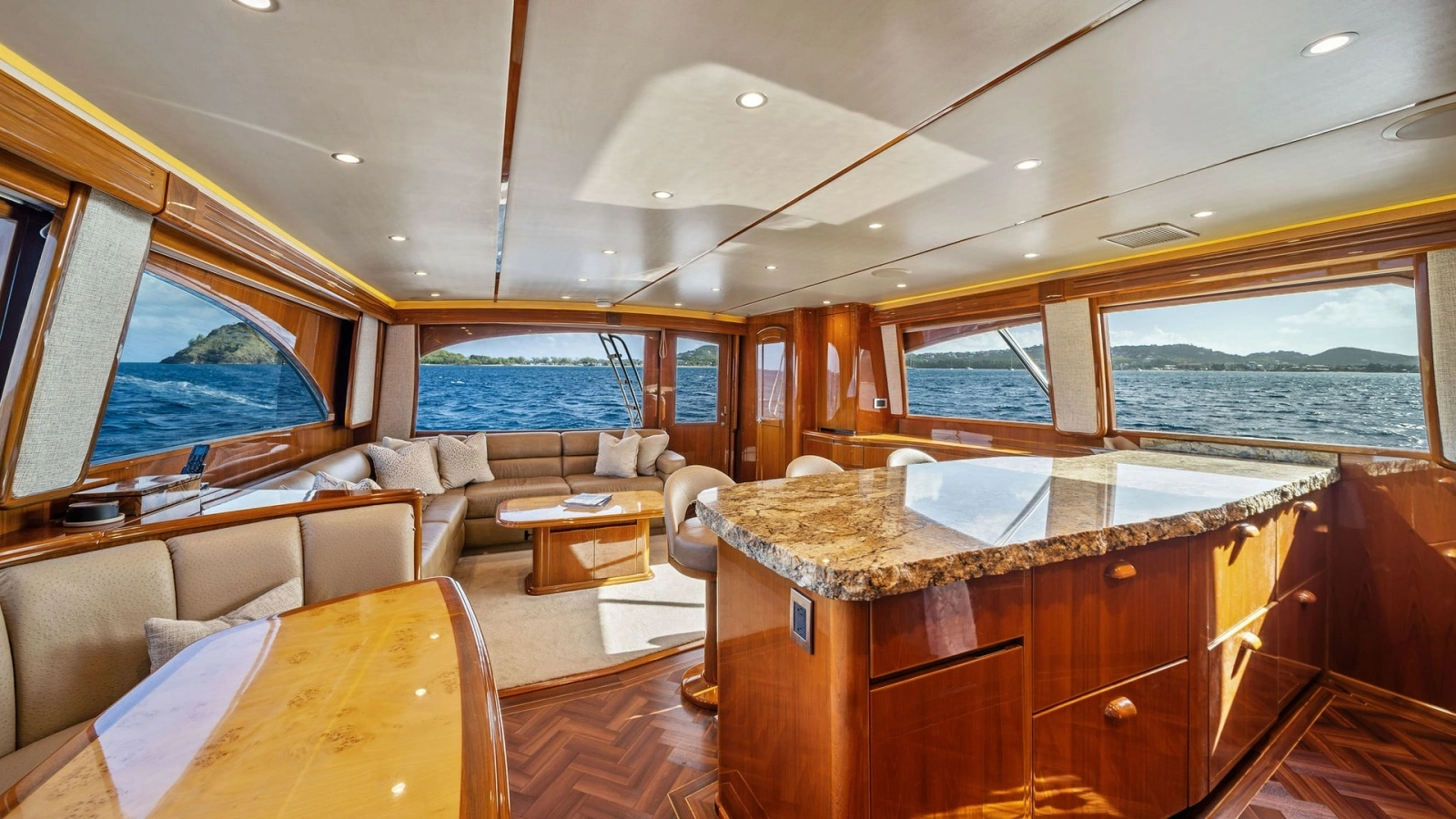 Spacious Interior Salon with Ocean Views